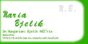 maria bjelik business card